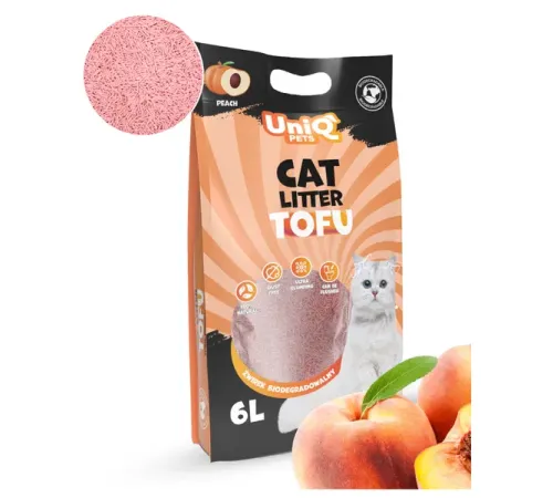 UniQ Pets Tofu Peach, 6 л (2,5 кг)