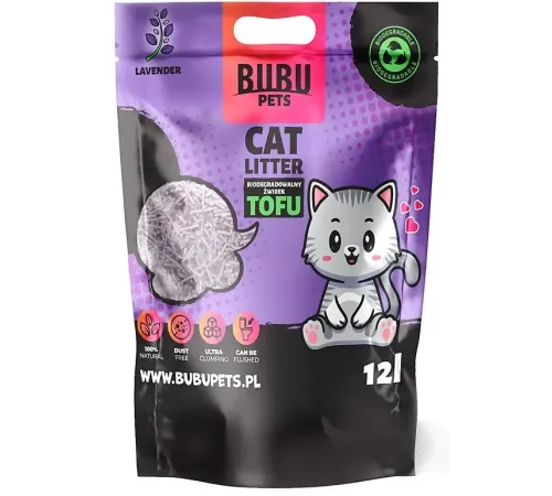 Bubu Pets Tofu Lavender, 12 л (5 кг)