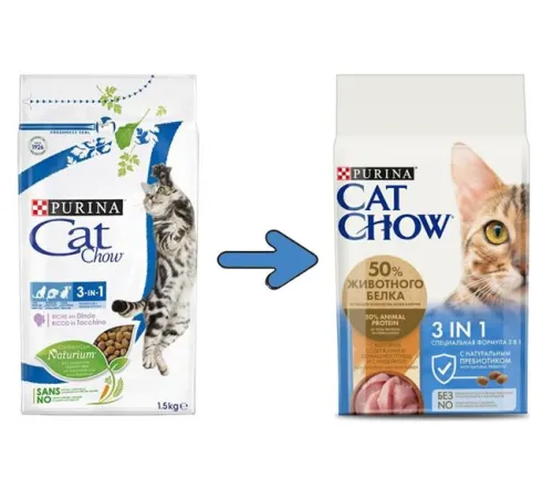 Cat Chow 3in1, 15 кг