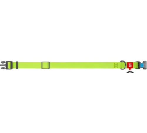 Collar Ошейник Waudog Waterproof, салатовый 25 мм, 35 - 58 см