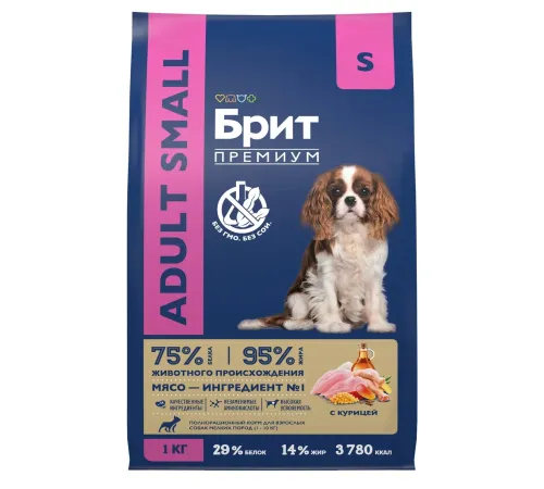 Брит Премиум Dog Adult Small (Курица), 1 кг