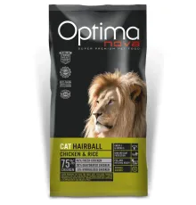 Optimanova Cat Hairball (Курица и рис), 2 кг