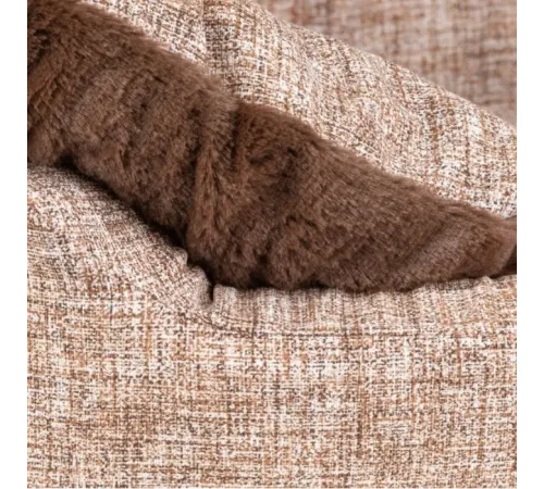 Ferplast Лежанка DANDY F с мехом, меланж коричневый 55, 55х41х15 см