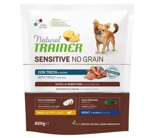Trainer Natural Sensitive No Grain Mini Adult (Форель), 800 г