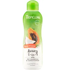 Tropiclean Шампунь-кондиционер Luxury 2-in-1 Papaya & Coconut, 355 мл