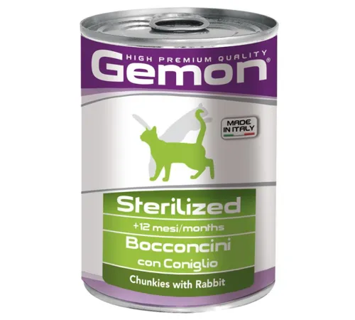 Gemon Консервы Cat Sterilized Rabbit, 415 г