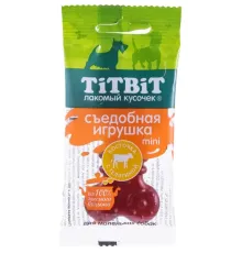 ТИТБИТ Съедобная игрушка косточка с телятиной Mini, 20 г