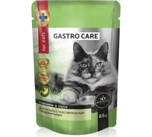 Secret Gastro care Cat (Говядина в соусе), 85 г х 24 шт