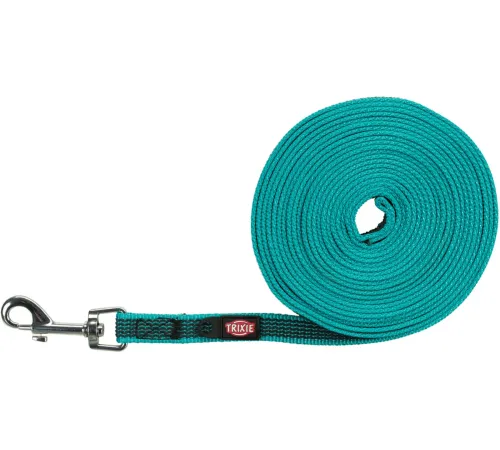 Trixie Поводок тросовый Tracking Leash, бирюзовый, S-M: 5 м/15 мм