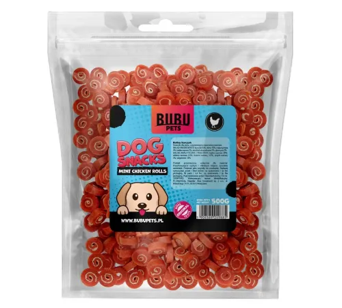 Bubu Pets Мини рулетики из куриного филе, 500 г