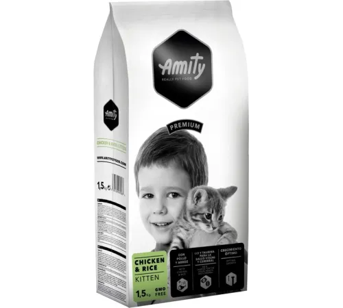 Amity Premium Kitten (Курица и рис), 1,5 кг