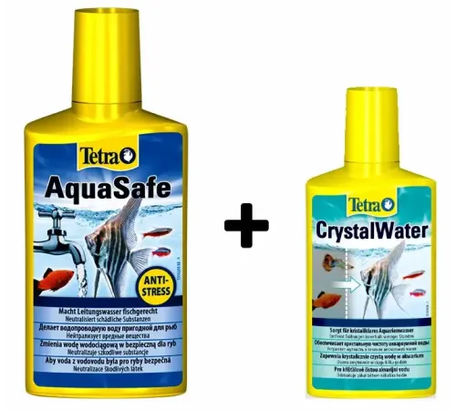 Tetra Набор Кондиционер AquaSafe + CrystalWater, 250 мл + 100 мл