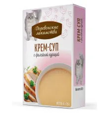 Деревенские лакомства Крем-суп с филейной курицей, 35 г х 4 шт (Box)
