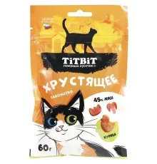 ТИТБИТ Лакомство хрустящее с курицей для кошек, 60 г