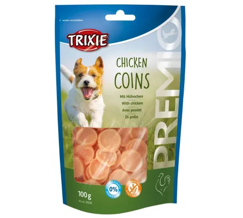 Trixie Premio Куриные монетки для собак, 100 г