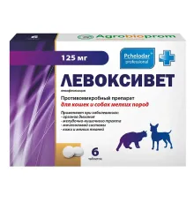Pchelodar Левоксивет, 6 таб.125 мг (1 таблетка на 12,5 кг)