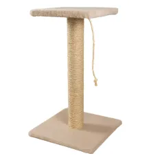 Cat House Когтеточка - столбик с полкой, 70 см, сизаль Бежевая