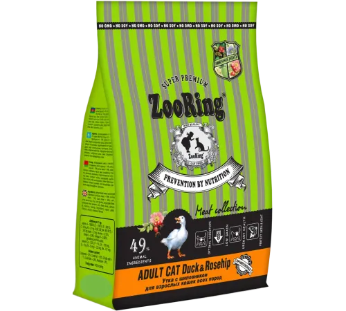 ZooRing Adult Cat (Утка с шиповником), 400 г