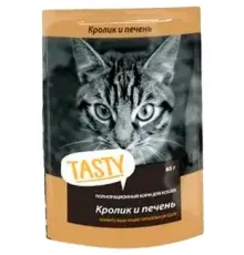 Tasty Кролик с печенью в желе для кошек, 85 г х 28 шт