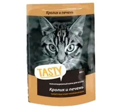 Tasty Кролик с печенью в желе для кошек, 85 г х 28 шт