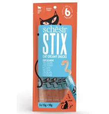 Schesir Stix Крем-лакомство с лососем, 15 г х 6 шт