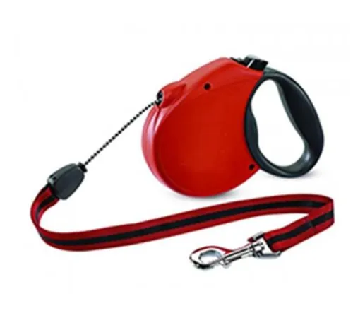 Рулетка Flexi Standard Soft S трос 5 м, красный