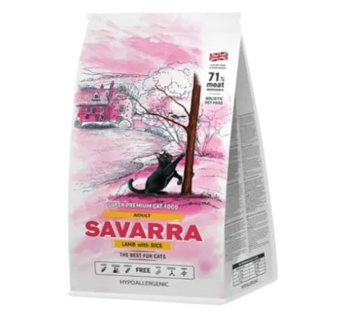 Savarra Adult Cat (Ягненок, рис) 400 г