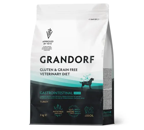 Grandorf Vet Dog Gastrointestinal Low Fat (Индейка), 3 кг