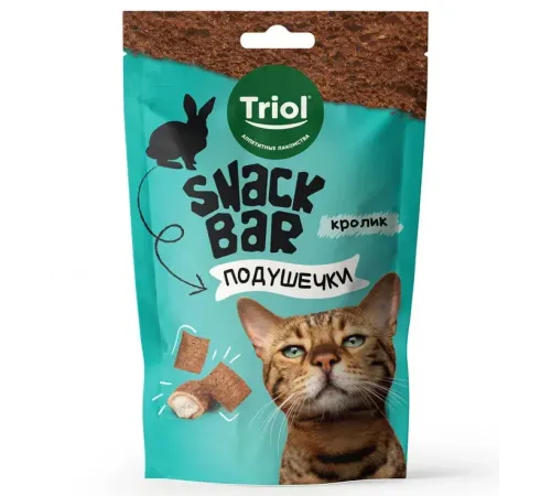 Triol Snack Bar Мини-подушечки с начинкой из кролика, 30 г