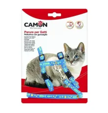 CAMON Шлея с поводком для котят, рыбы и звездочки, 10 мм х 120 см