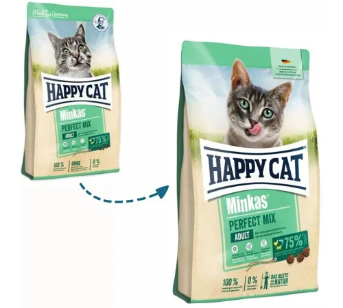 Happy Cat Minkas Perfect Mix (Птица, ягненок, рыба), 1,5 кг (УЦЕНКА)