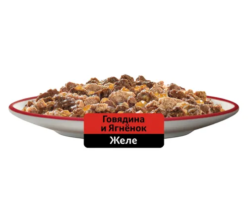 Whiskas желе с говядиной и ягненком, 75 г х 28 шт (уп)