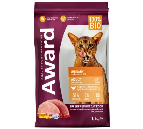 Award Cat Urinary (Курица), 1,5 кг