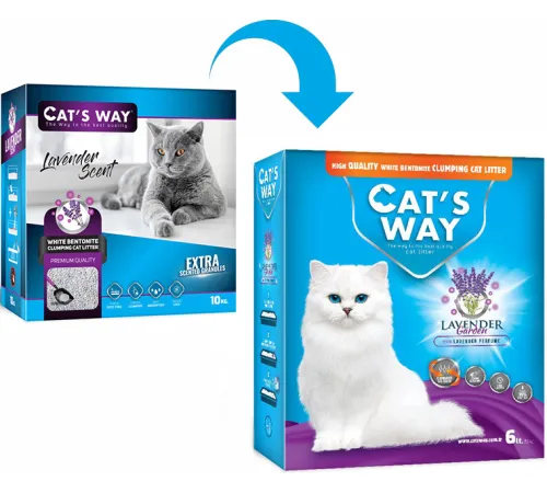 Cat's Way Box PREMIUM Lavander, 6 л