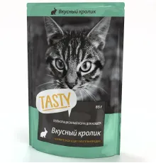 Пресервы Tasty с кроликом в желе, 85 г х 28 шт (уп)