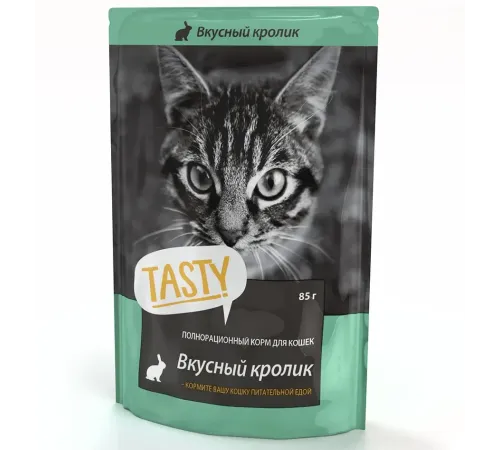 Пресервы Tasty с кроликом в желе, 85 г х 28 шт (уп)