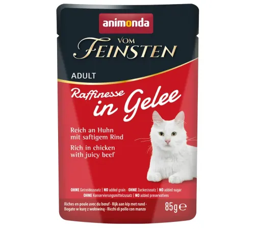 Vom Feinsten Adult Raffinesse (Курица и говядина в желе), 85 г