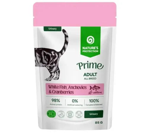 Nature's Protection Prime Adult Urinary (Рыба, анчоусы и клюква в соусе), 85 г