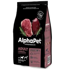 AlphaPet Superpremium Dog Medium Adult (Говядина, потрошка), 2 кг