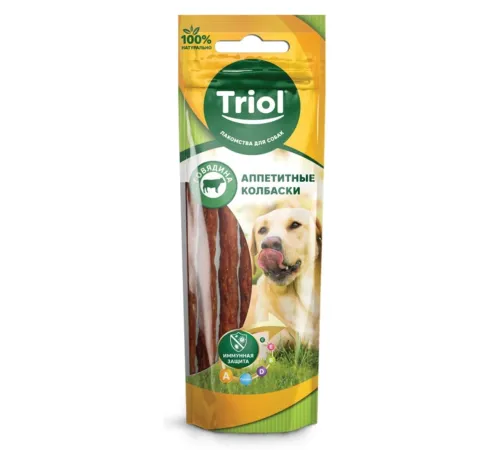 Triol PT03 Колбаски из говядины, 40 г