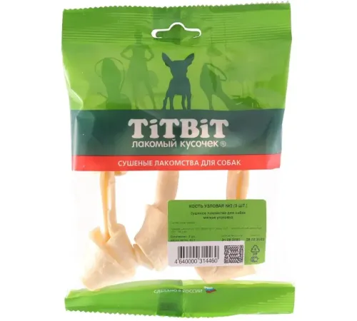 ТИТБИТ Кость узловая №2 (3 шт.в мягкой упаковке), 40 г