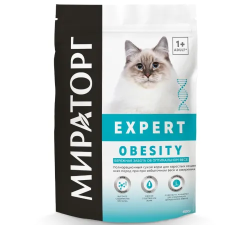 Мираторг Expert Obesity для кошек всех пород, 400 г