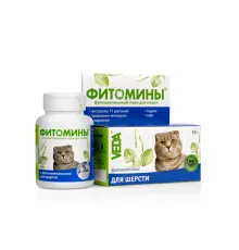 VEDA Фитомины для шерсти кошек 100 таб