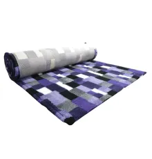 ProFleece Коврик меховой В клетку 1х1,6 м, фиолетовый/угольный