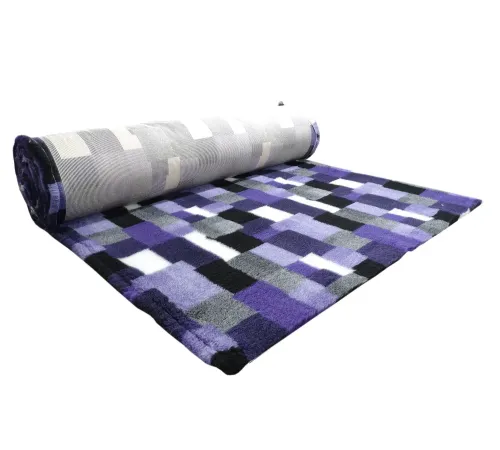 ProFleece Коврик меховой В клетку 1х1,6 м, фиолетовый/угольный