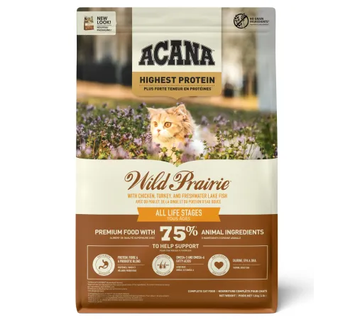 ACANA Wild Prairie Cat & Kitten (Птица, рыба), 340 г