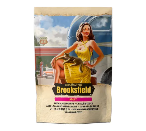 Brooksfield Adult Cat (Утка в соусе) 85 г