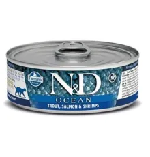Консервы Farmina N&D Ocean Cat (Форель, лосось, креветки), 70 г