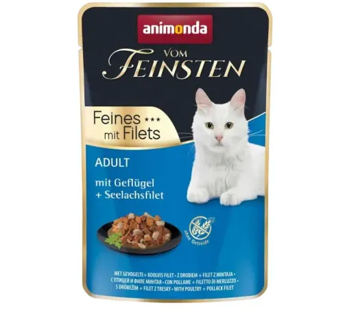 Vom Feinsten Adult Filet (С птицей и филе минтая), 85 г