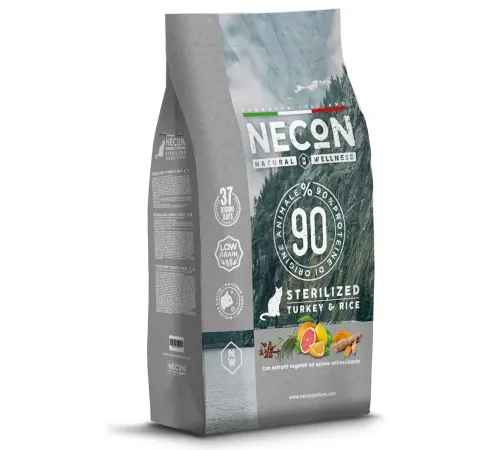 Necon Natural Wellness Sterilized Саt (Индейка, рис), 1,5 кг